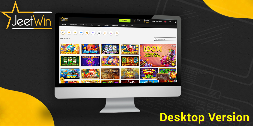 Desktop Version of JeetWin casino