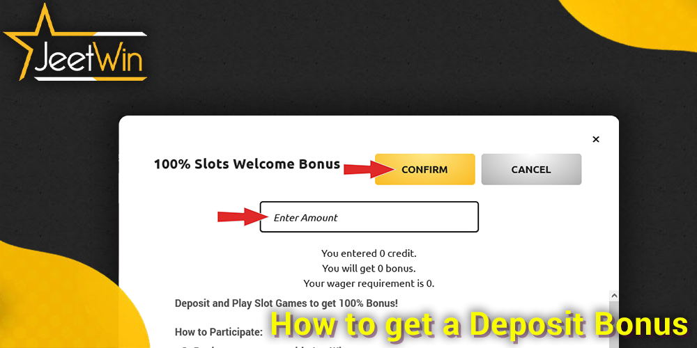 step-by-step instructions on how to get a Deposit Bonus at JeetWin BD