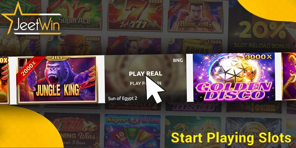 Start Playing Slots at JeetWin casino