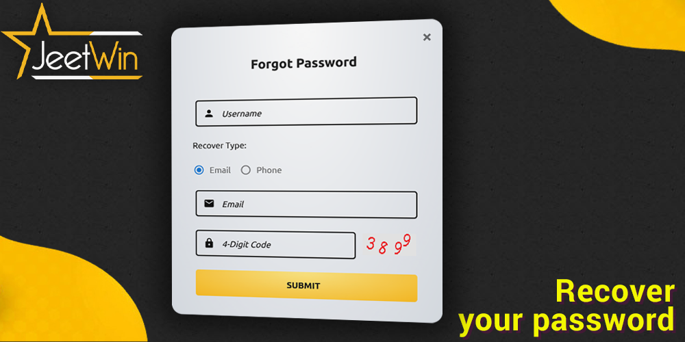 How to recover your password at JeetWin