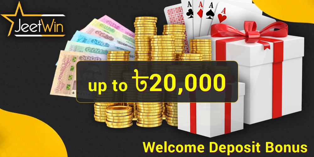 Welcome Bonus at JeetWin Casino - get up to ৳20,000