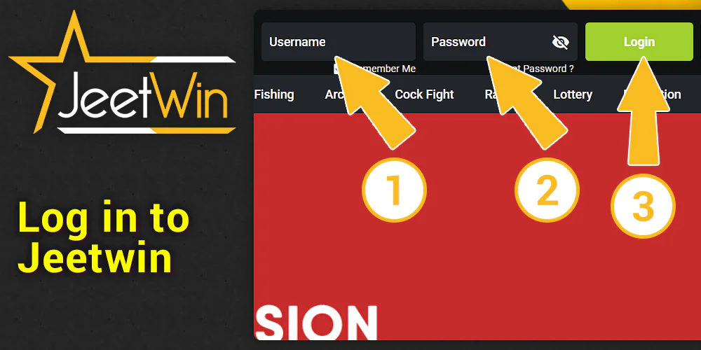 Log in to JeetWin